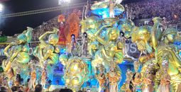 Carnival float in Rio sambadrome