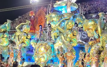 Carnival float in Rio sambadrome