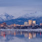 Skyline of Anchorage, Alaska.