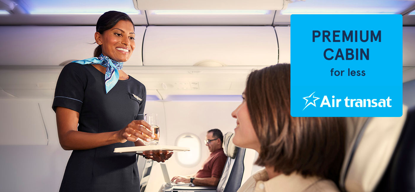 Image: Air Transat has launched a sale on Club Class seats for Europe and South flights. (Photo Credit: Air Transat)