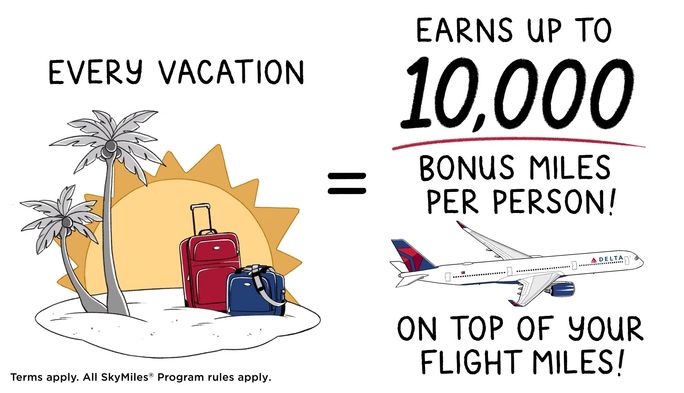 Earn bonus miles with Delta Vacations. Earn bonus miles with Delta Vacations.