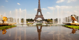 The Eiffel Tower in Paris, France.
