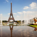 The Eiffel Tower in Paris, France.