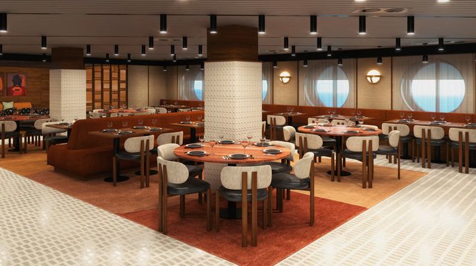 Rendering of Rojo by Razzle Dazzle Aboard Brilliant Lady. Rendering of Rojo by Razzle Dazzle Aboard Brilliant Lady.
