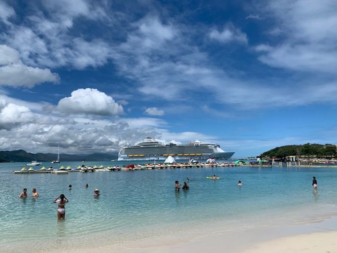 Wonder at Labadee. Wonder of the Seas at Labadee.