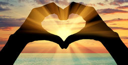Heart hands, sunset, travel, romance travel, love