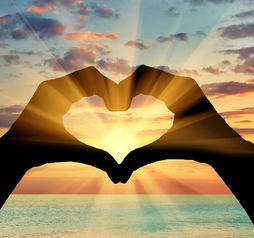Heart hands, sunset, travel, romance travel, love