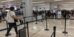 Cancun airport temperature scan
