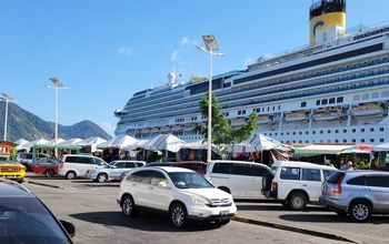 Costa cruise ship in Roseau, Dominica