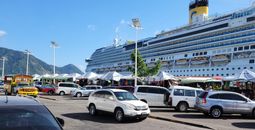 Costa cruise ship in Roseau, Dominica