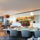 Seating area inside LAX's second Delta One lounge
