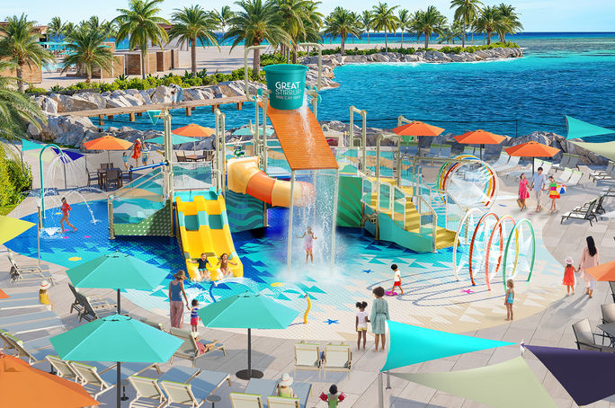 A rendering of the new Great Tides Water Park at Great Stirrup Cay A rendering of the new Great Tides Water Park at Great Stirrup Cay