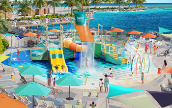 A rendering of the new Great Tides Water Park at Great Stirrup Cay