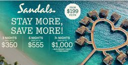 Stay More, Save More with Sandals