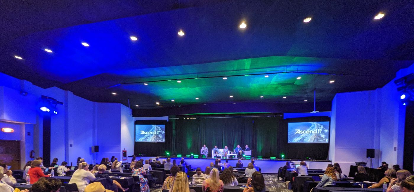 Image: Travel advisors listen to ALG executive panel at 2021 Ascend conference. (Eric Bowman)
