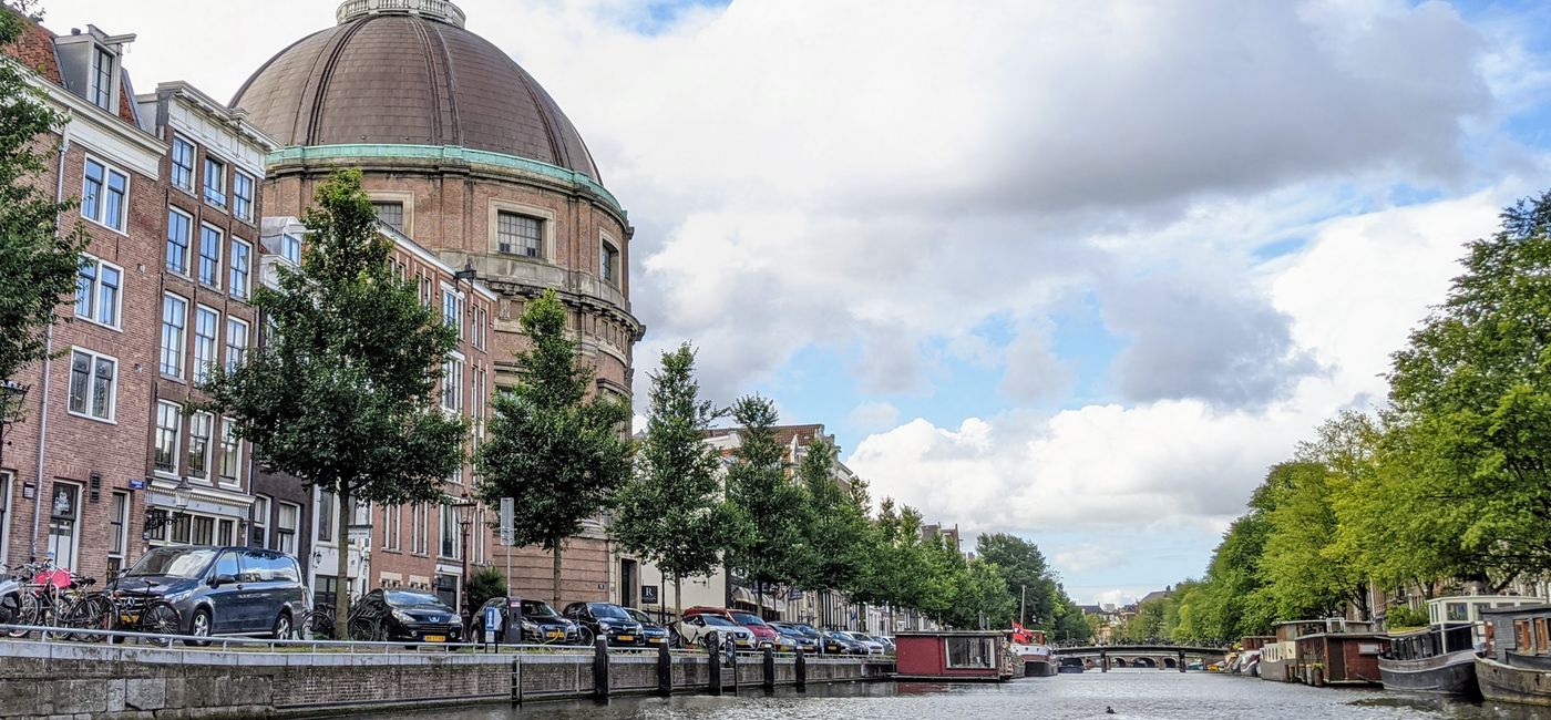 Image: River cruise through the canals in Amsterdam. (Photo Credit: Lauren Bowman)