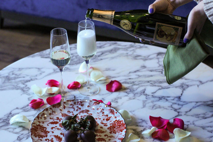 Some inclusions of the 'Love, Alma' package at Hotel Zachary in Chicago, Illinois.