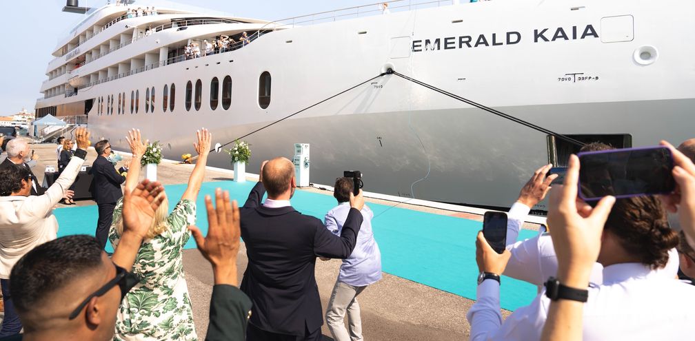 Emerald Kaia was christened in Venice