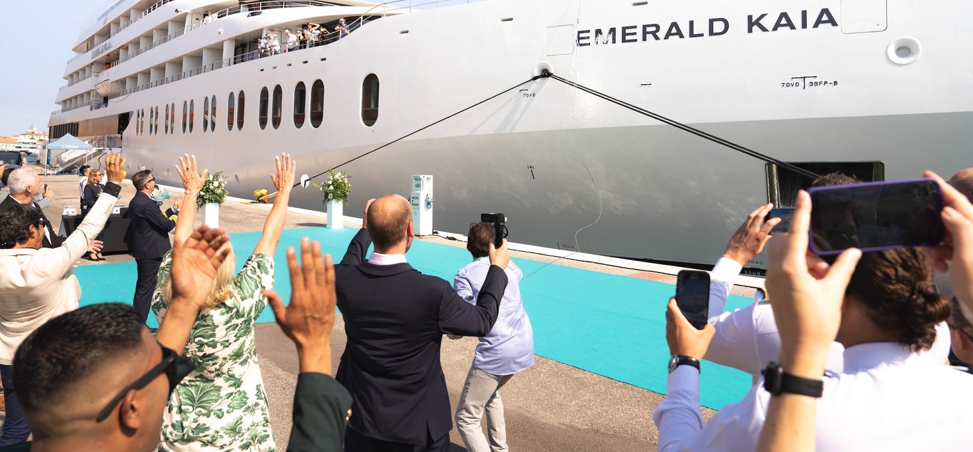 Image: Emerald Kaia was christened in Venice (Photo Credit: Emerald Cruises)