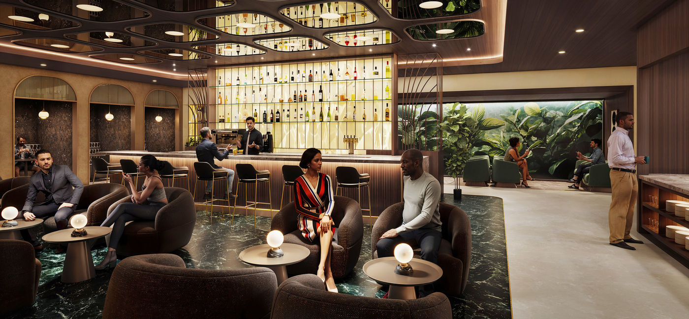 Image: Rendering of Plaza Premium First Lounge Bar at JFK's New Terminal One (Photo Credit: Courtesy The New Terminal One at JFK)