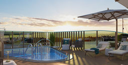 A rendering of the sun deck onboard the Amadeus Aurea