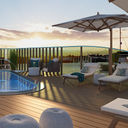 A rendering of the sun deck onboard the Amadeus Aurea