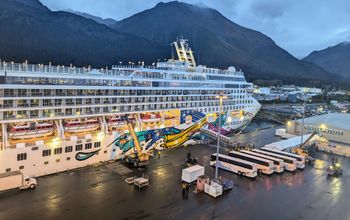 Norwegian Cruise Line’s Norwegian Jewel docked in Seward, Alaska.