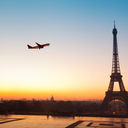 Travel to Paris. Eiffel tower at sunrise
