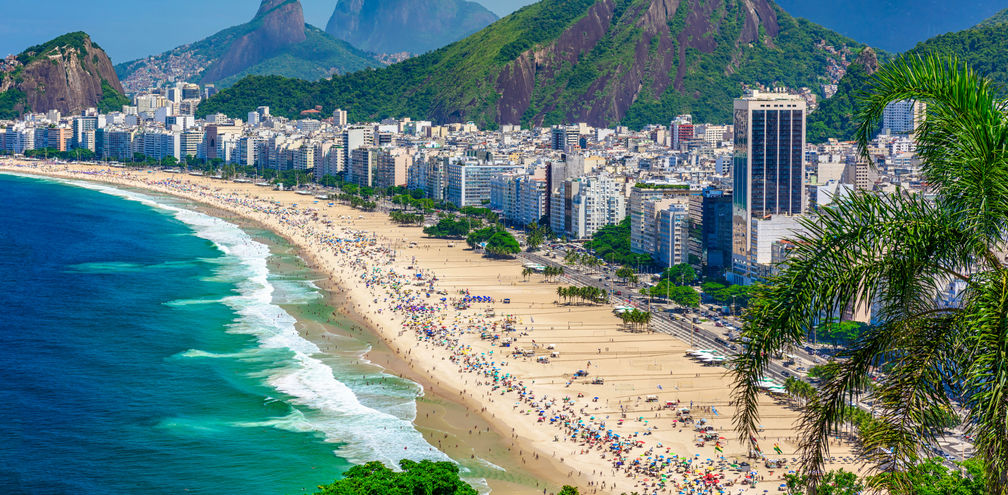 Copacabana beach in Rio de Janeiro, Brazil.
