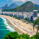 Copacabana beach in Rio de Janeiro, Brazil.