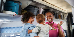 Delta Air Lines, flight attendant, crew, passengers, baby, infant, toddler, children, kids