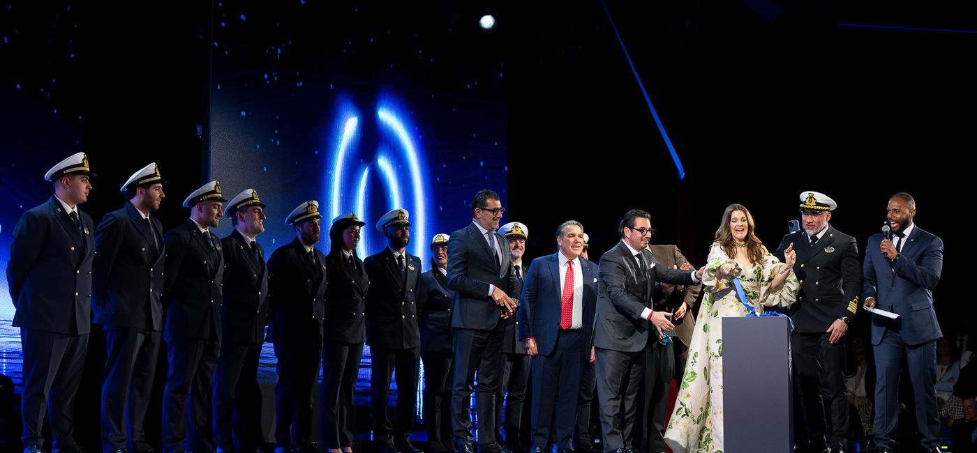 Image: Ribbon cutting at MSC World America naming ceremony. (Photo Credit: MSC Cruises)