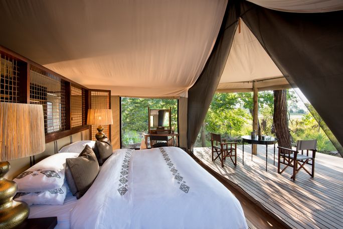 beyond green, safari camps in okavango delta, sustainable safari stays in okavango delta, andbeyond properties, sustainable hotels in botswana