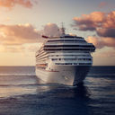 Cruise ship leaving port