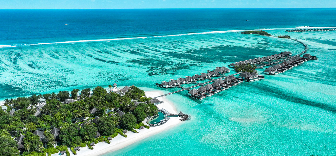 Image: An aerial view of Four Seasons Kuda Huraa Resort in the Maldives (Photo Credit: Courtesy Four Seasons)