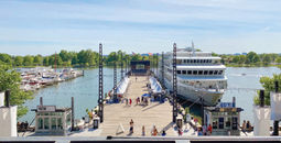 American Constitution docked at The Wharf.