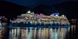 The Celebrity Edge departing Juneau, Alaska