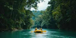 Rafting in the Jamaican forest