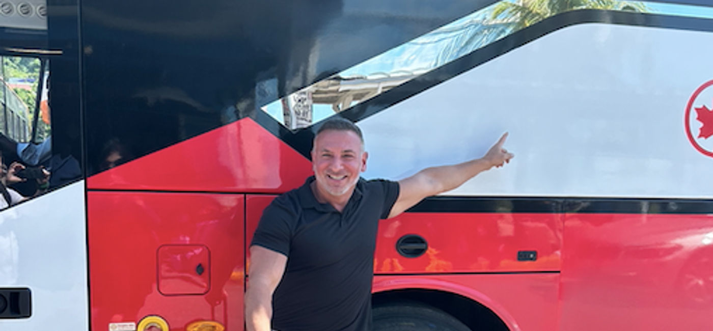 Image: ACV VP Nino Montagnese is speaking Wednesday at the Showcase. Sandals is seeing record-breaking sales from Air Canada Vacations. (Photo Credit: Marsha Mowers)