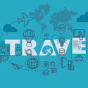 Travel web page banner concept