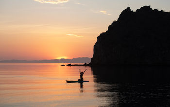 Paddleboarding in Baja California Sur