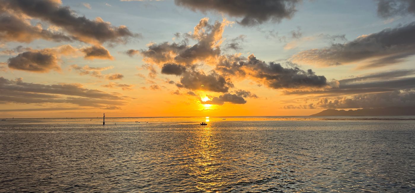 Image: Sunset on Tahiti. (Photo Credit: Chelsea Davis)