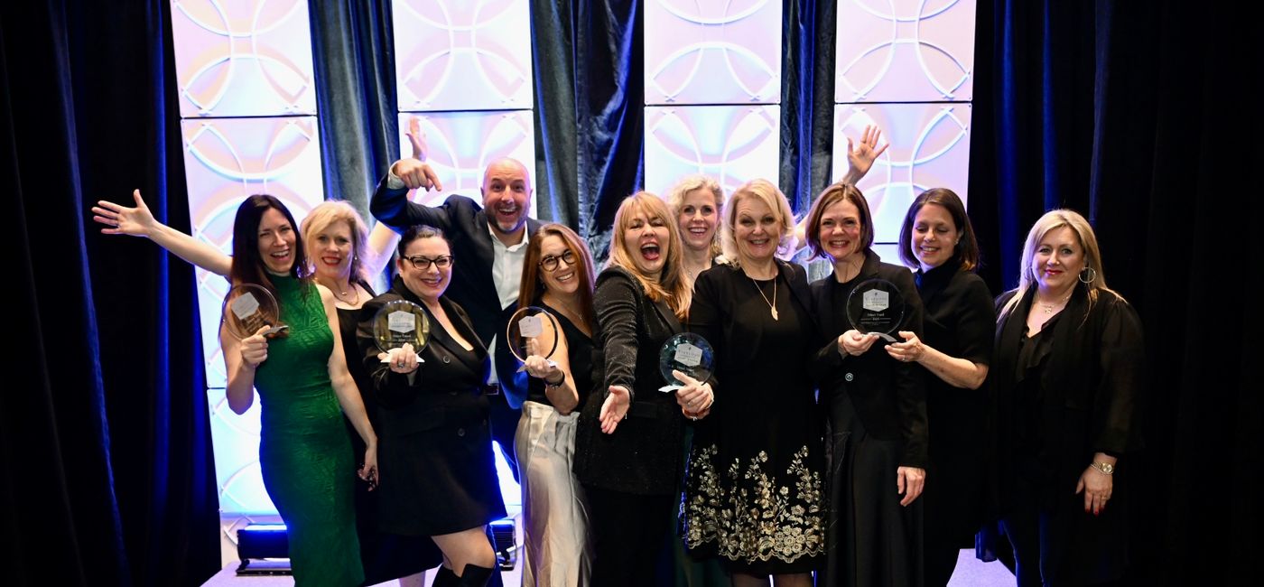 Image: Celebrating in Quebec City, Direct Travel’s Katie Kewley, Meredith Burbidge, Lucy Catalanotto, Stephen Smith, Joelle Goldman, Renata Grant, Julie Skinner, JoAnne Patterson, Robin Dunn, Lara Lazare and Angie Bree. (Photo Credit: Direct Travel)