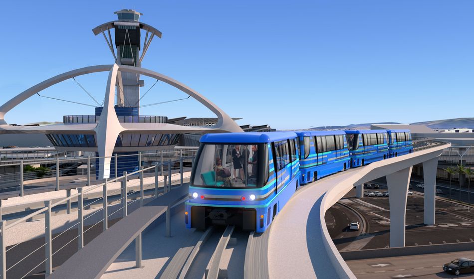 People mover at LAX