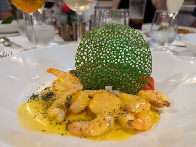 Dinners feature locally sourced foods from the Galápagos Islands