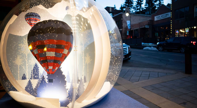 snow globe, Christmas, winter travel, Park City Utah, Park City
