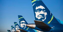 Alaska Airlines tail assembly.