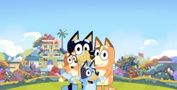 Characters from the beloved animated series, 'Bluey'.
