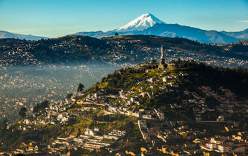 View of El Panecillo in Ecuador 