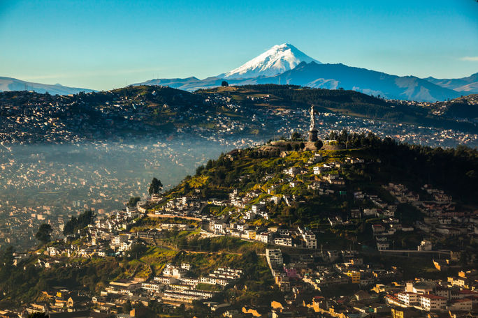 View of El Panecillo in Ecuador